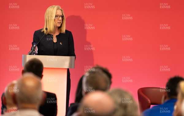 130426 - Welsh Rugby Union EGM - Abi Tierney, WRU Group Chief Executive Officer, during the Extraordinary General Meeting held at the Principality Stadium