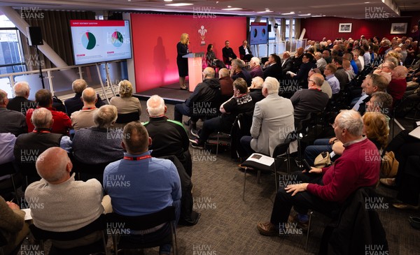 130426 - Welsh Rugby Union EGM - Abi Tierney, WRU Group Chief Executive Officer, during the Extraordinary General Meeting held at the Principality Stadium