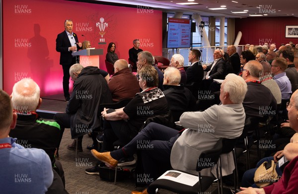 130426 - Welsh Rugby Union EGM - Geraint John, WRU Community Director, during the Extraordinary General Meeting held at the Principality Stadium