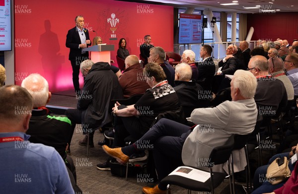 130426 - Welsh Rugby Union EGM - Geraint John, WRU Community Director, during the Extraordinary General Meeting held at the Principality Stadium