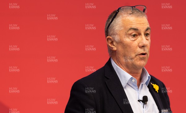 130426 - Welsh Rugby Union EGM - Geraint John, WRU Community Director, during the Extraordinary General Meeting held at the Principality Stadium
