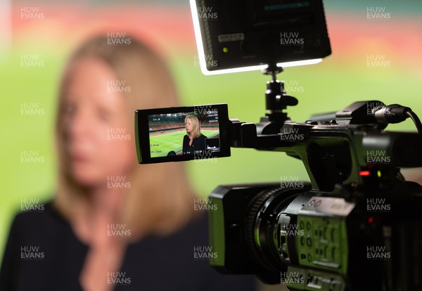 130426 - Welsh Rugby Union EGM - WRU President, Abi Tierney, speaks to the media after the Extraordinary General Meeting held at the Principality Stadium