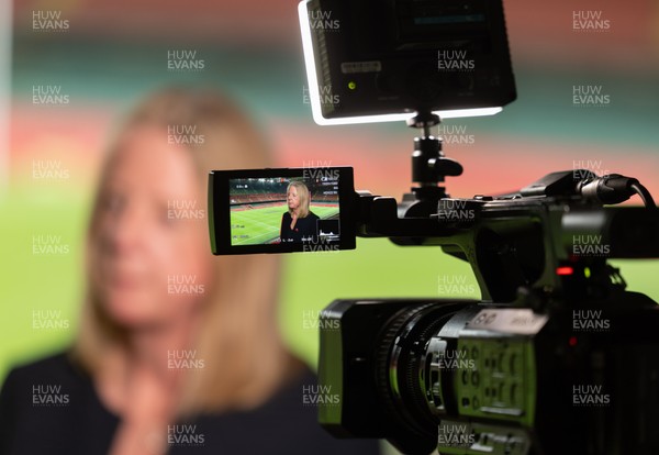 130426 - Welsh Rugby Union EGM - WRU President, Abi Tierney, speaks to the media after the Extraordinary General Meeting held at the Principality Stadium
