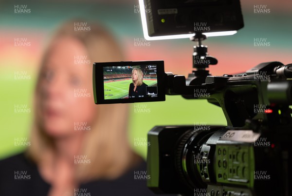 130426 - Welsh Rugby Union EGM - WRU President, Abi Tierney, speaks to the media after the Extraordinary General Meeting held at the Principality Stadium