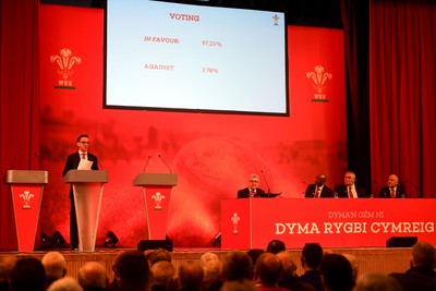 260323 - Welsh Rugby Union Extraordinary General Meeting - Rhodri Lewis reveals the vote