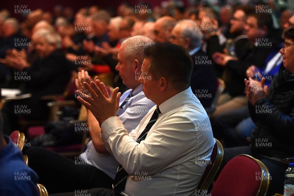 260323 - Welsh Rugby Union Extraordinary General Meeting - Delegates applaud the vote
