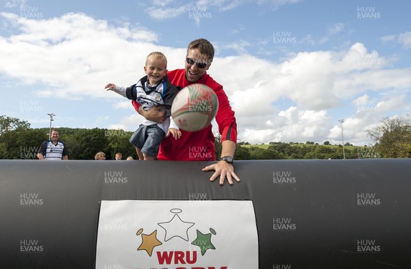 190813 - WRU - Admiral Festival of Rugby -Ryan Jones gets involved in the cage rugby