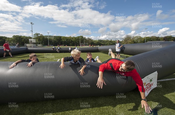 190813 - WRU - Admiral Festival of Rugby -Ryan Jones gets involved in the cage rugby