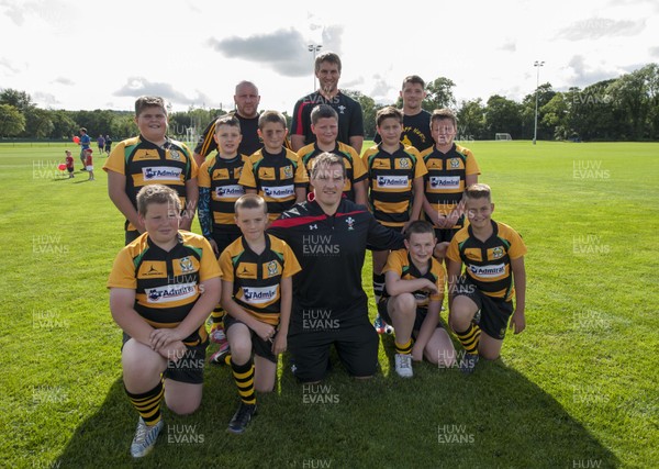 190813 - WRU - Admiral Festival of Rugby -Ryan Jones and Gethin Jenkins pose for pictures with fans