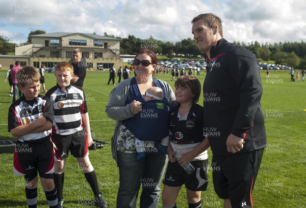 190813 - WRU - Admiral Festival of Rugby -Gethin Jenkins poses for pictures with fans