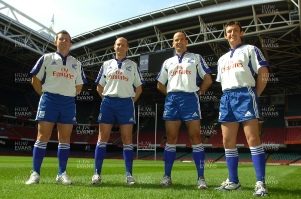 26.04.07 - WRU International Referees - WRU International Referees (L-R) Nigel Owens, Hugh Watkins, Tim Hayes and James Jones 