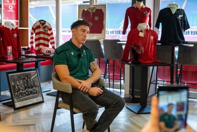 300926 - National Sporting Heritage Day WRU - Picture shows Josh Adams at the WRU National Sporting Heritage Day Event at the Principality Stadium in Cardiff, Wales