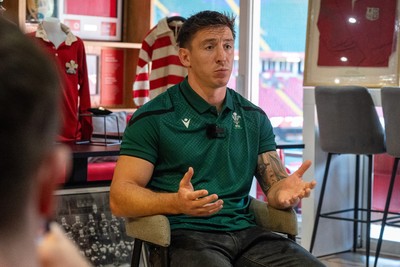 300926 - National Sporting Heritage Day WRU - Picture shows Josh Adams at the WRU National Sporting Heritage Day Event at the Principality Stadium in Cardiff, Wales
