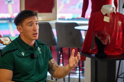 300926 - National Sporting Heritage Day WRU - Picture shows Josh Adams at the WRU National Sporting Heritage Day Event at the Principality Stadium in Cardiff, Wales