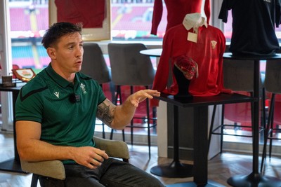 300926 - National Sporting Heritage Day WRU - Picture shows Josh Adams at the WRU National Sporting Heritage Day Event at the Principality Stadium in Cardiff, Wales