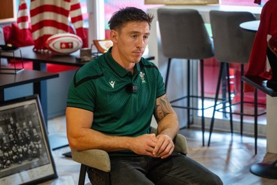 300926 - National Sporting Heritage Day WRU - Picture shows Josh Adams at the WRU National Sporting Heritage Day Event at the Principality Stadium in Cardiff, Wales