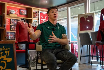 300926 - National Sporting Heritage Day WRU - Picture shows Josh Adams at the WRU National Sporting Heritage Day Event at the Principality Stadium in Cardiff, Wales