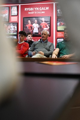 300926 - National Sporting Heritage Day WRU - Picture shows Josh Adams and Alex Mann at the WRU National Sporting Heritage Day Event at the Principality Stadium in Cardiff, Wales
