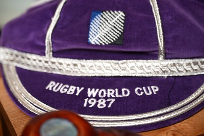 300926 - National Sporting Heritage Day WRU - Picture shows pieces of rugby memorabilia at the WRU National Sporting Heritage Day Event at the Principality Stadium in Cardiff, Wales