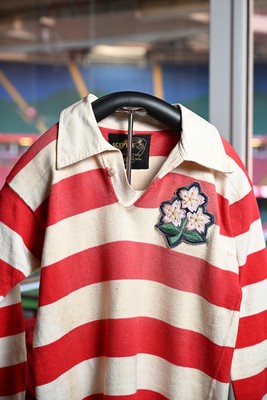 300926 - National Sporting Heritage Day WRU - Picture shows pieces of rugby memorabilia at the WRU National Sporting Heritage Day Event at the Principality Stadium in Cardiff, Wales