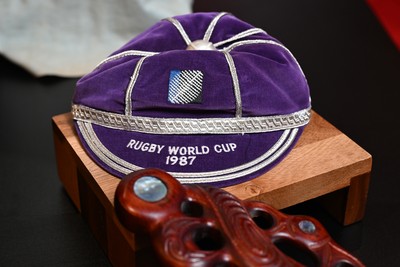 300926 - National Sporting Heritage Day WRU - Picture shows pieces of rugby memorabilia at the WRU National Sporting Heritage Day Event at the Principality Stadium in Cardiff, Wales