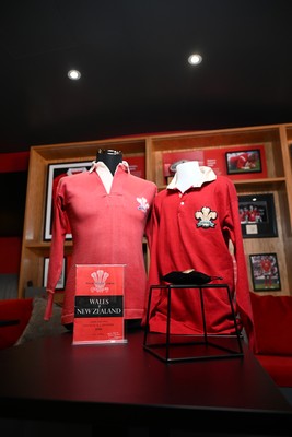 300926 - National Sporting Heritage Day WRU - Picture shows pieces of rugby memorabilia at the WRU National Sporting Heritage Day Event at the Principality Stadium in Cardiff, Wales