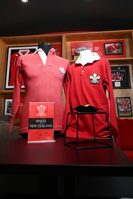 300926 - National Sporting Heritage Day WRU - Picture shows pieces of rugby memorabilia at the WRU National Sporting Heritage Day Event at the Principality Stadium in Cardiff, Wales