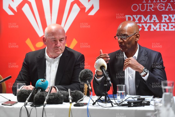 141123 - Welsh Rugby Union Press Conference - Welsh Rugby Union chair Richard Collier-Keywood and interim CEO Nigel Walker