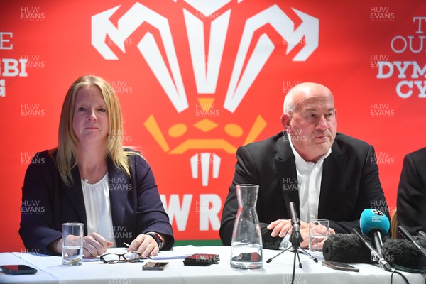 141123 - Welsh Rugby Union Press Conference - Incoming Group CEO Abi Tierney (who joins in January 2024) and Welsh Rugby Union chair Richard Collier-Keywood