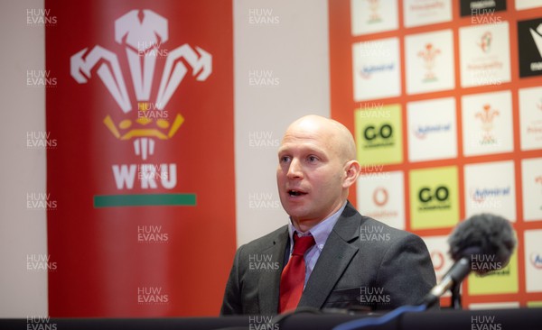 141223 - Welsh Rugby Union Press Conference - New Wales U20s head coach Richard Whiffin during a press conference to announce new coaching appointments