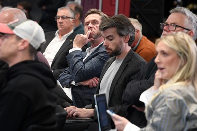 241025 - WRU Press Conference - Picture shows  speaking in a press conference discussing the findings of the WRU’s recent review and consultation into the future of the elite game in Wales