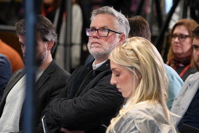 241025 - WRU Press Conference - Picture shows  speaking in a press conference discussing the findings of the WRU’s recent review and consultation into the future of the elite game in Wales