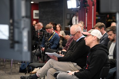 241025 - WRU Press Conference - Picture shows  speaking in a press conference discussing the findings of the WRU’s recent review and consultation into the future of the elite game in Wales