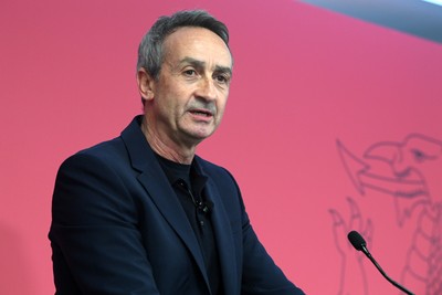 241025 - WRU Press Conference - Picture shows WRU Director of Rugby and Elite Performance Dave Reddin speaking in a press conference discussing the findings of the WRU’s recent review and consultation into the future of the elite game in Wales