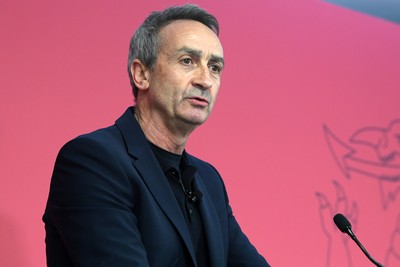 241025 - WRU Press Conference - Picture shows WRU Director of Rugby and Elite Performance Dave Reddin speaking in a press conference discussing the findings of the WRU’s recent review and consultation into the future of the elite game in Wales