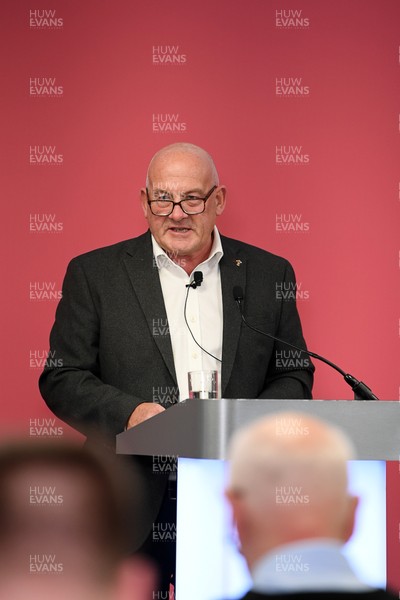 241025 - WRU Press Conference - Picture shows WRU chair Richard Collier-Keywood speaking in a press conference discussing the findings of the WRU’s recent review and consultation into the future of the elite game in Wales