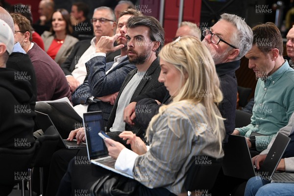 241025 - WRU Press Conference - Picture shows  speaking in a press conference discussing the findings of the WRU’s recent review and consultation into the future of the elite game in Wales