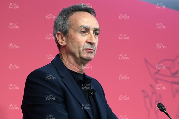 241025 - WRU Press Conference - Picture shows WRU Director of Rugby and Elite Performance Dave Reddin speaking in a press conference discussing the findings of the WRU’s recent review and consultation into the future of the elite game in Wales