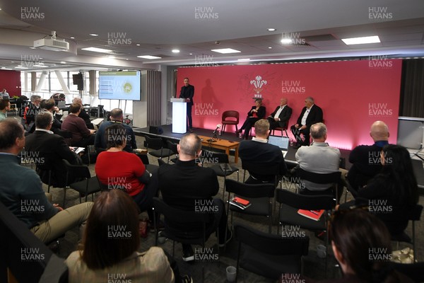 241025 - WRU Press Conference - Picture shows WRU Director of Rugby and Elite Performance Dave Reddin speaking in a press conference discussing the findings of the WRU’s recent review and consultation into the future of the elite game in Wales