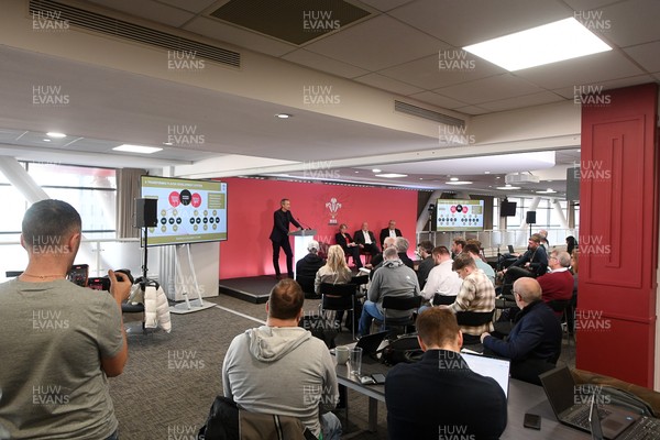 241025 - WRU Press Conference - Picture shows WRU Director of Rugby and Elite Performance Dave Reddin speaking in a press conference discussing the findings of the WRU’s recent review and consultation into the future of the elite game in Wales