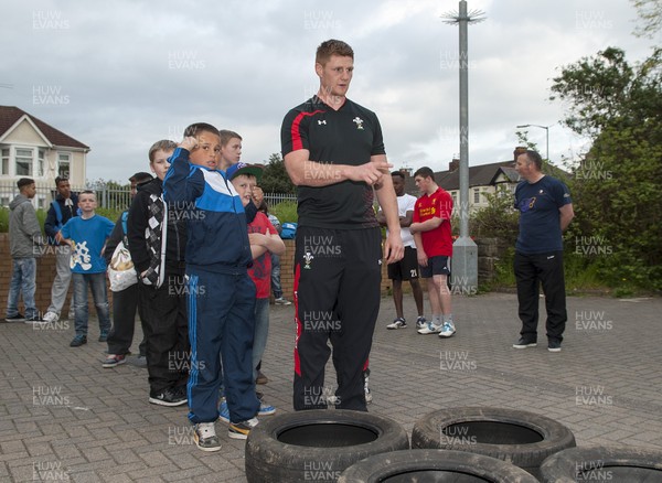 210513 - WRU - Street Rugby - Andrew Coombs taking part in Street Rugby, YMCA, Newport