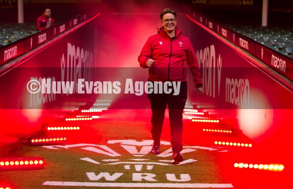 120122 - Welsh Rugby Union Women's Rugby Contracts - Wales international Donna Rose walks out at the Principality Stadium as the Welsh Rugby Union announce the first 12  full time contracts for Women international players