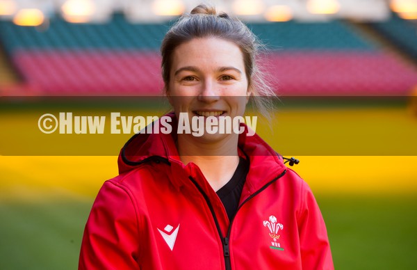 120122 - Welsh Rugby Union Women's Rugby Contracts - Wales international Kiera Bevan at the Principality Stadium as the Welsh Rugby Union announce the first 12 full time contracts for Women international players