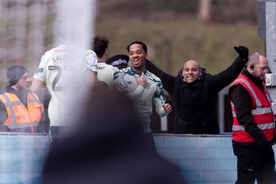 010126 - Wycombe Wanderers v Cardiff City - Sky Bet League 1 - Chris Willock of Cardiff City celebrates after scoring his sides first goal