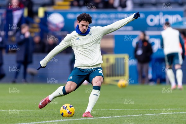 010126 - Wycombe Wanderers v Cardiff City - Sky Bet League 1 - Yousef Salech of Cardiff City warming up