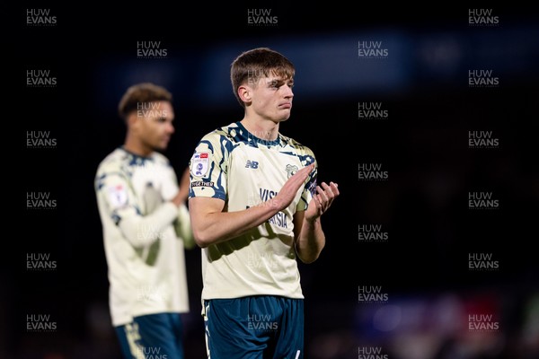 010126 - Wycombe Wanderers v Cardiff City - Sky Bet League 1 - Ryan Wintle of Cardiff City applauds the fans after the final whistle