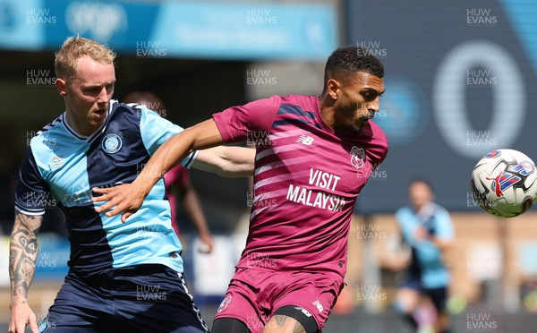 290723 - Wycombe Wanderers v Cardiff City, Pre-season Friendly - Karlan Grant of Cardiff City looks to win the ball