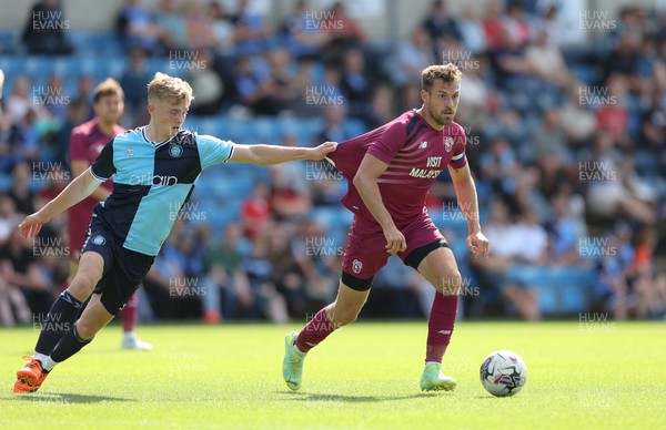 290723 - Wycombe Wanderers v Cardiff City, Pre-season Friendly - Aaron Ramsey of Cardiff City presses forward