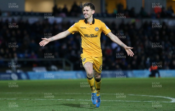 020117 - Wycombe Wanders v Newport County - SkyBet League Two - Mark Randall of Newport County celebrates scoring a goal by Chris Fairweather/Huw Evans Agency