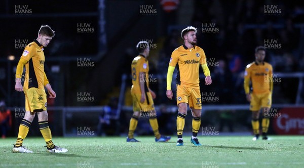 020117 - Wycombe Wanders v Newport County - SkyBet League Two - Dejected Newport Players by Chris Fairweather/Huw Evans Agency